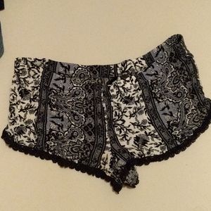 Cute flowy shorts with lace detail